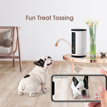 Our Doggie LOVES getting her own treats now. Dog Treat Dispenser with  Remote Button. 