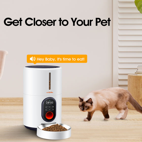 WOPET Barn Automatic Cat Feeder, Timed Pet Feeder with Interactive Voice Recorder