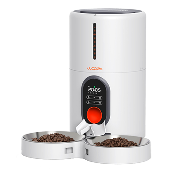 WOpet Barn Automatic Timed Feeder for Two Pets with Double Stainless Steel Bowls