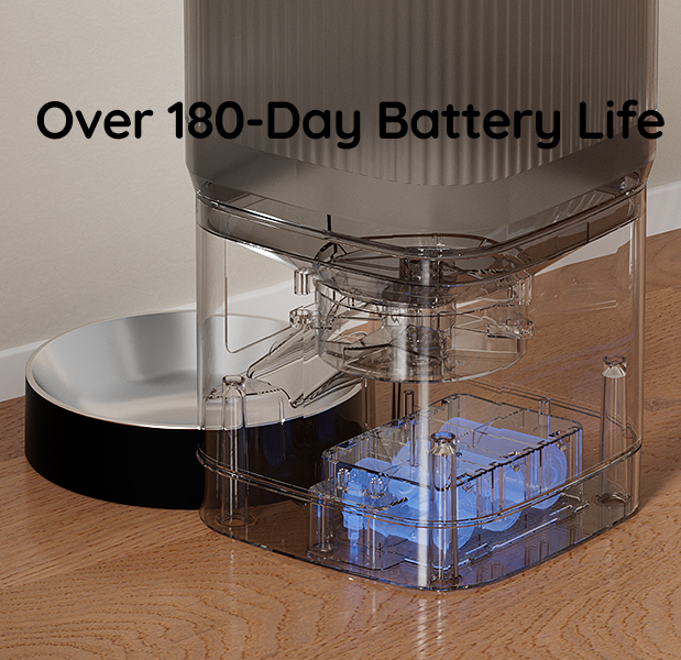wopet automatic cat feeder battery life
