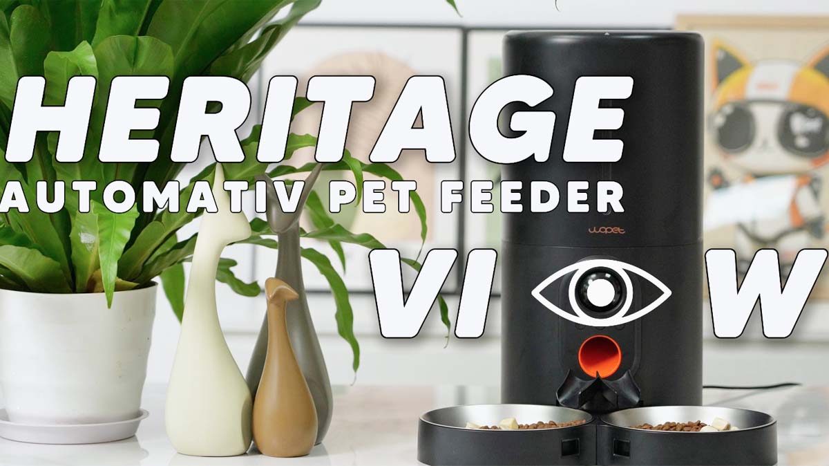 WOpet Heritage View Pet Feeder with Camera [Dual Bowls]