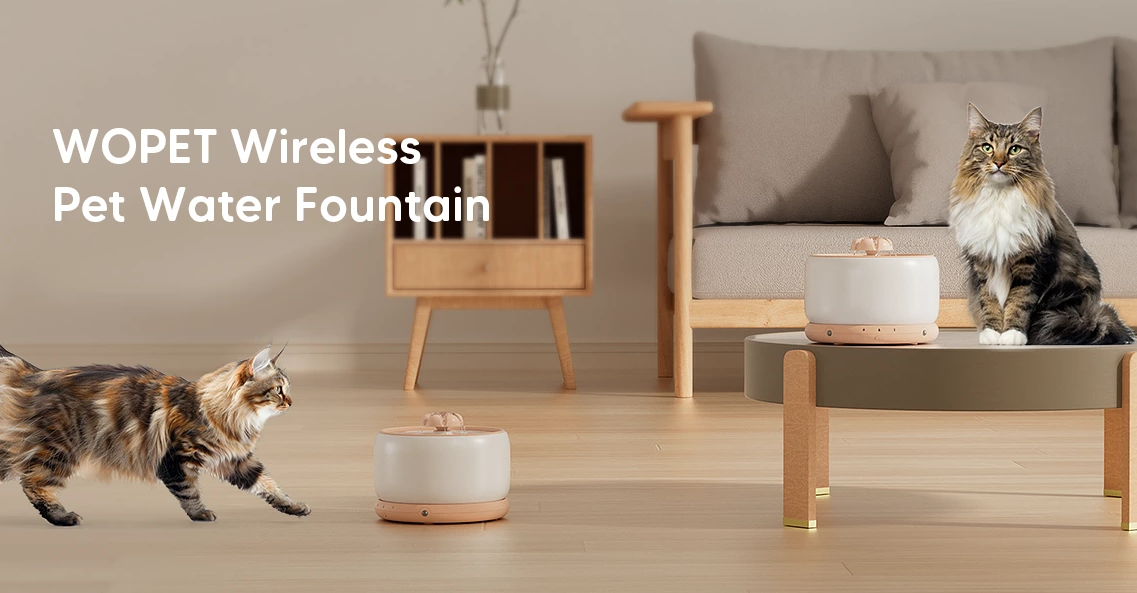 Ceramic Wireless Pet Water Fountain
