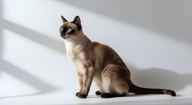 elegant cat with long tail