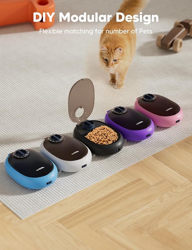 WOpet Automatic Cat Feeder For Wet Food 48-Hour Timer Cat Bowl with Ice Gel Pack