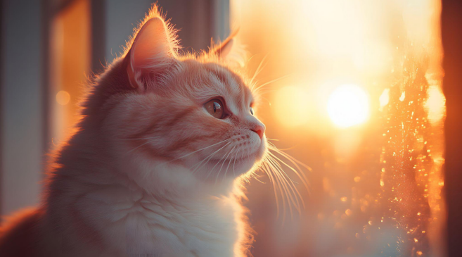Cat looking in the window