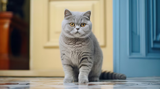 Cute cat wondering