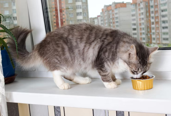 Cat eating