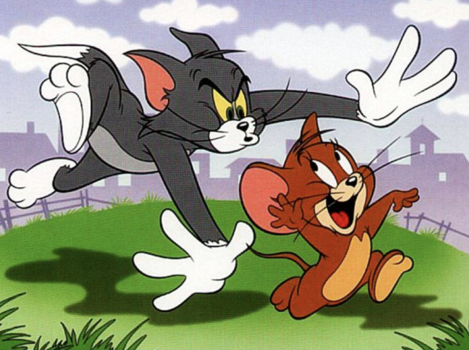 A classic Tom and Jerry cartoon poster