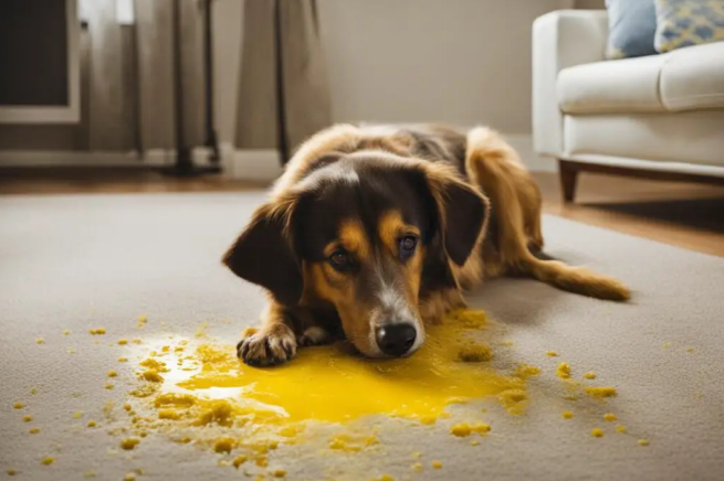 yellow vomit in dogs