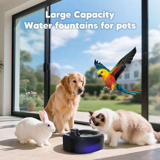 [Upgrade] WOPET Wireless Dog Water Fountain 6L for Large Dogs or Multiple Cats