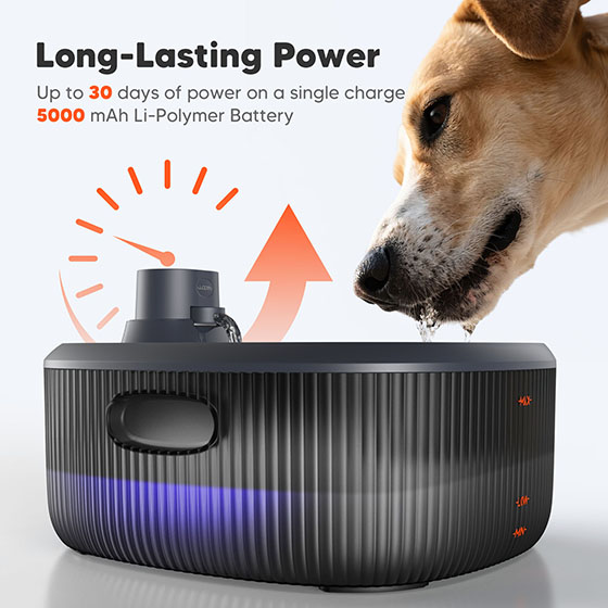 [Upgrade] WOPET Wireless Dog Water Fountain 6L for Large Dogs or Multiple Cats