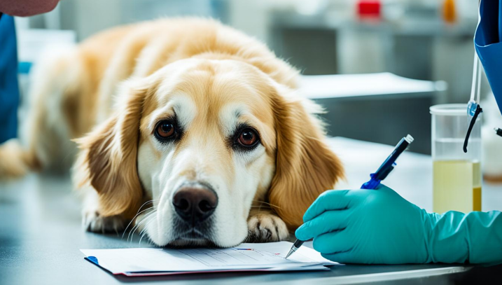 treatment of a dog peeing blood