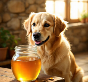 dog’s love for honey
