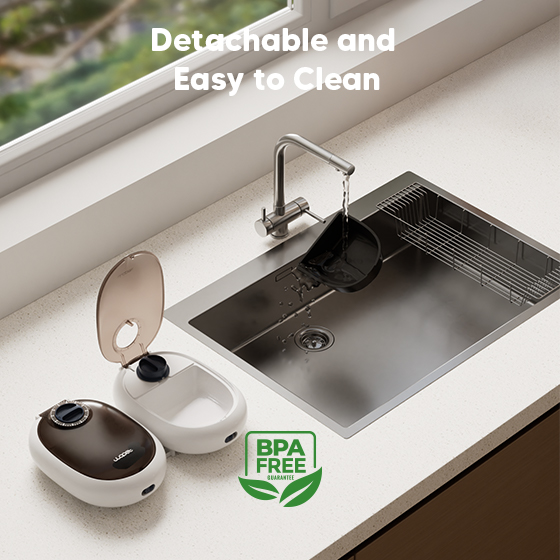 WOpet Automatic Cat Feeder For Wet Food 48-Hour Timer Cat Bowl with Ice Gel Pack FT60W