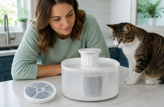 Why Are There Black Particles in My Cat Fountain?