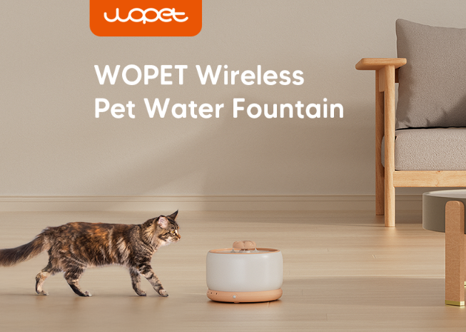 WOPET W03 Ceramic Wireless Pet Water Fountain