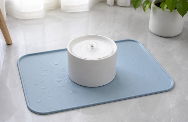 how to protect floor under cat water fountain