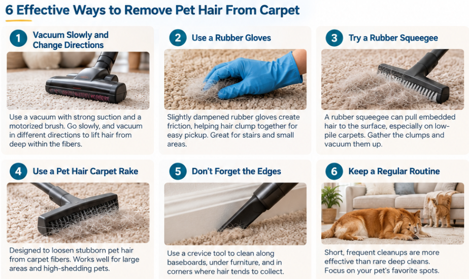 How to Remove Pet Hair From Carpet