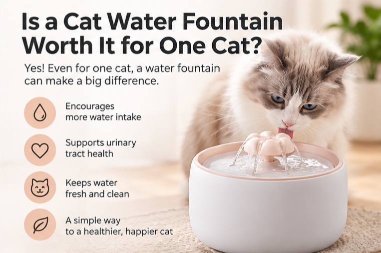 Is a Cat Water Fountain Worth It for One Cat?