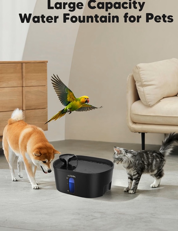WOPET 8L/2.1Gal Pet Water Fountain For Multiple Cats or Large Dogs A08