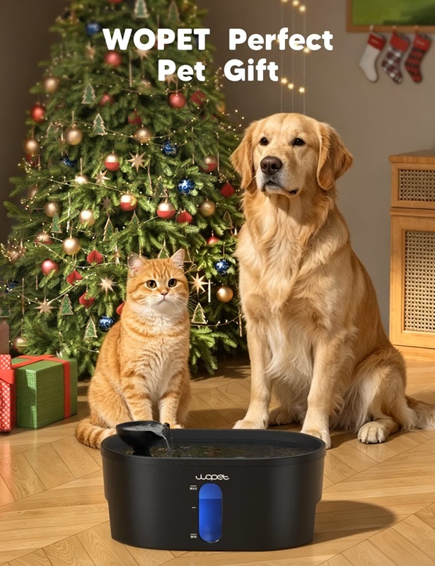 WOPET 8L/2.1Gal Pet Water Fountain For Multiple Cats or Large Dogs A08