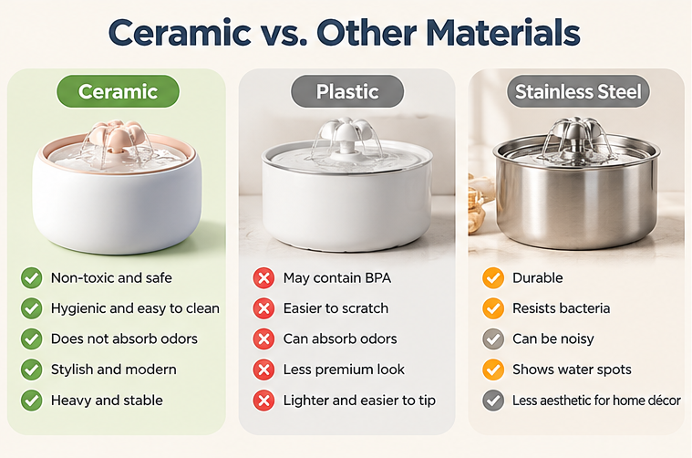 Is Ceramic a Good Material for Cat Water Fountains
