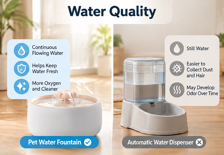 Pet Water Fountain vs. Automatic Water Dispenser