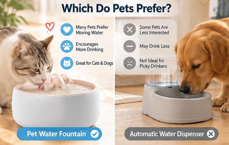 Pet Water Fountain vs. Automatic Water Dispenser