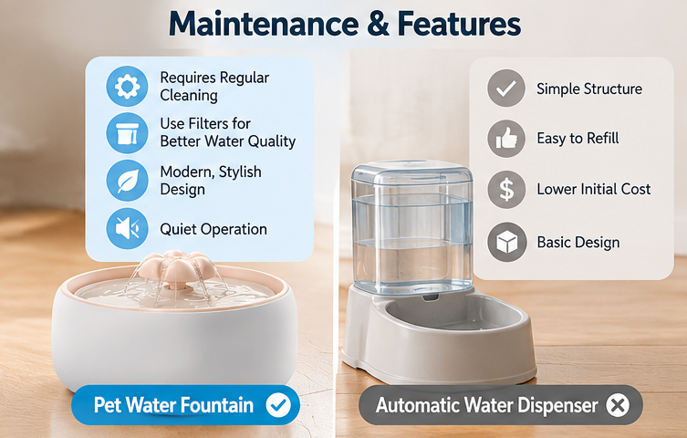 Pet Water Fountain vs. Automatic Water Dispenser