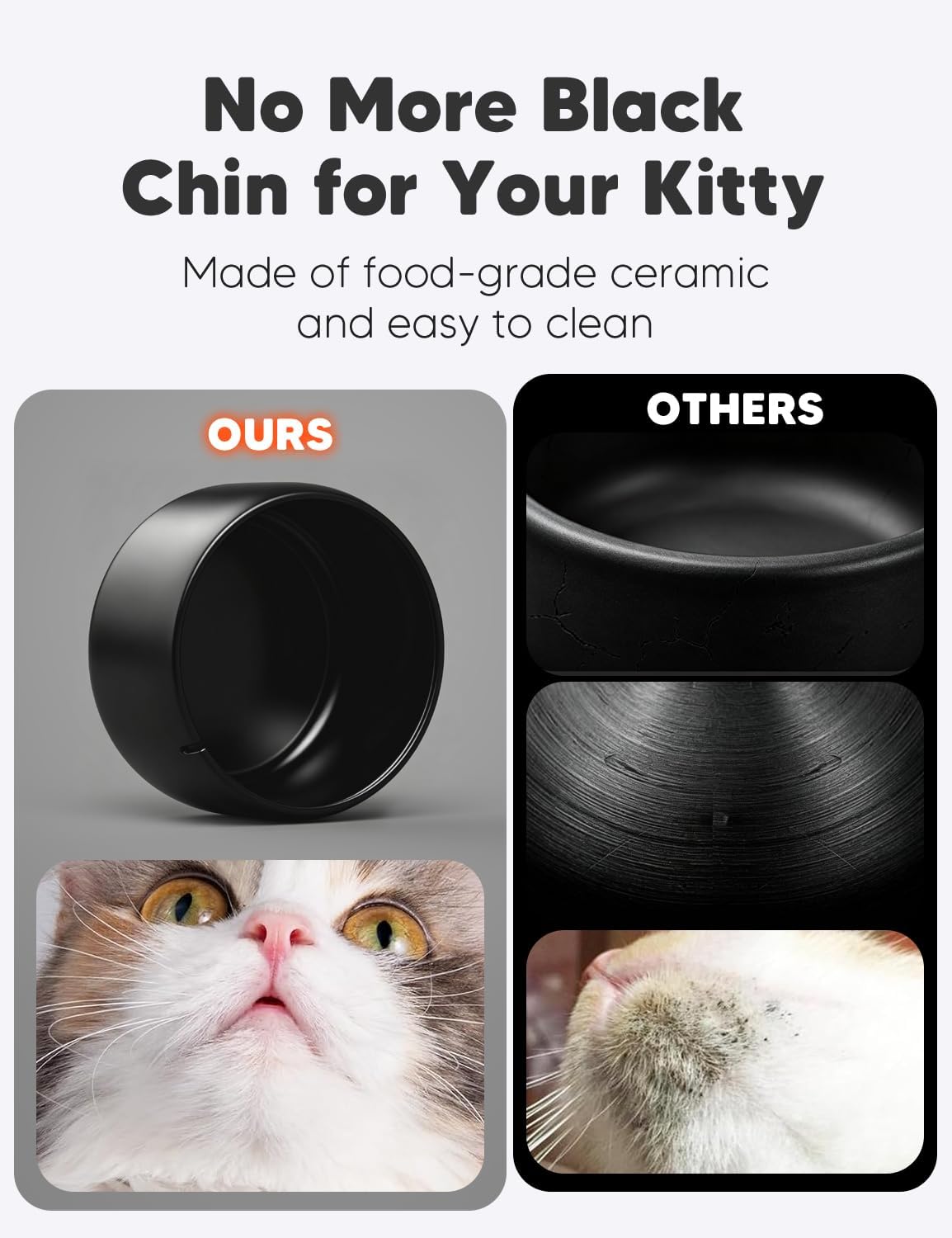 [Black] WOPET W03 LITE 3L Premium Ceramic Pet Water Fountain for Cats or small Dogs